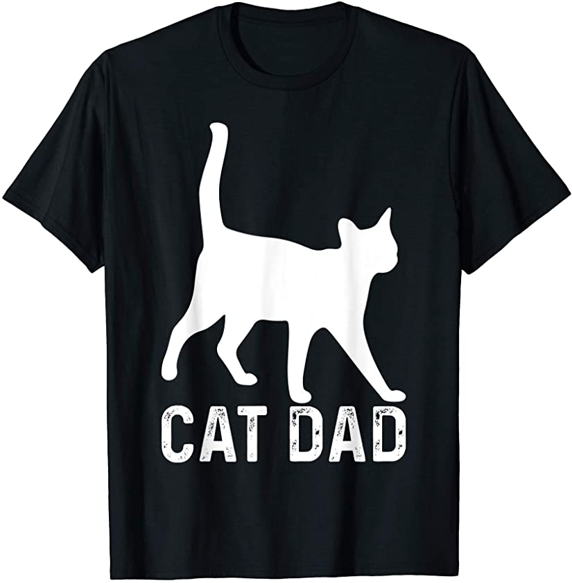 Mens Cat Dad Cats Lover Kitten Pet Funny Cat Owner Gift T-Shirt