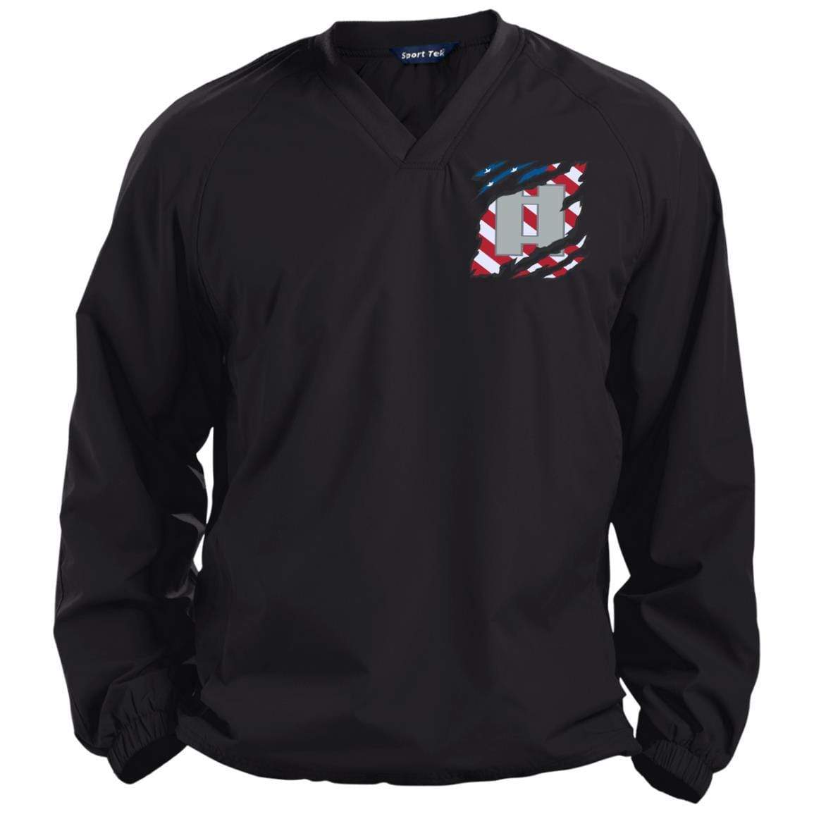 US Air Force O-3 Captain Capt O3 Commissioned Officer Inside Embroidered Sport-Tek Pullover V-Neck Windshirt