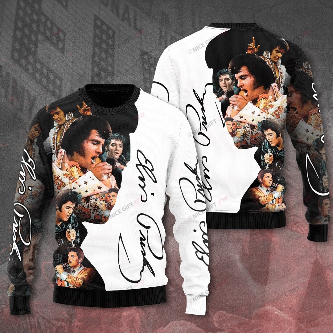 Elvis Presley Crewneck Sweatshirt 3Cs-Q9J6