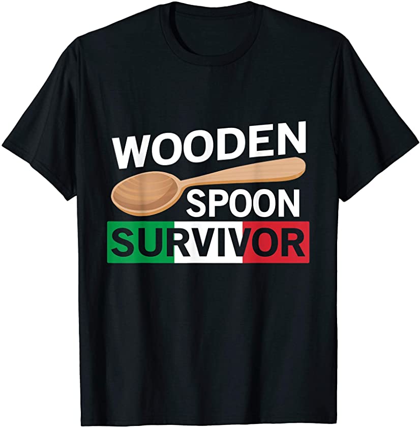 Vintage Wooden Spoon Survivor Funny Retro Humor T-Shirt