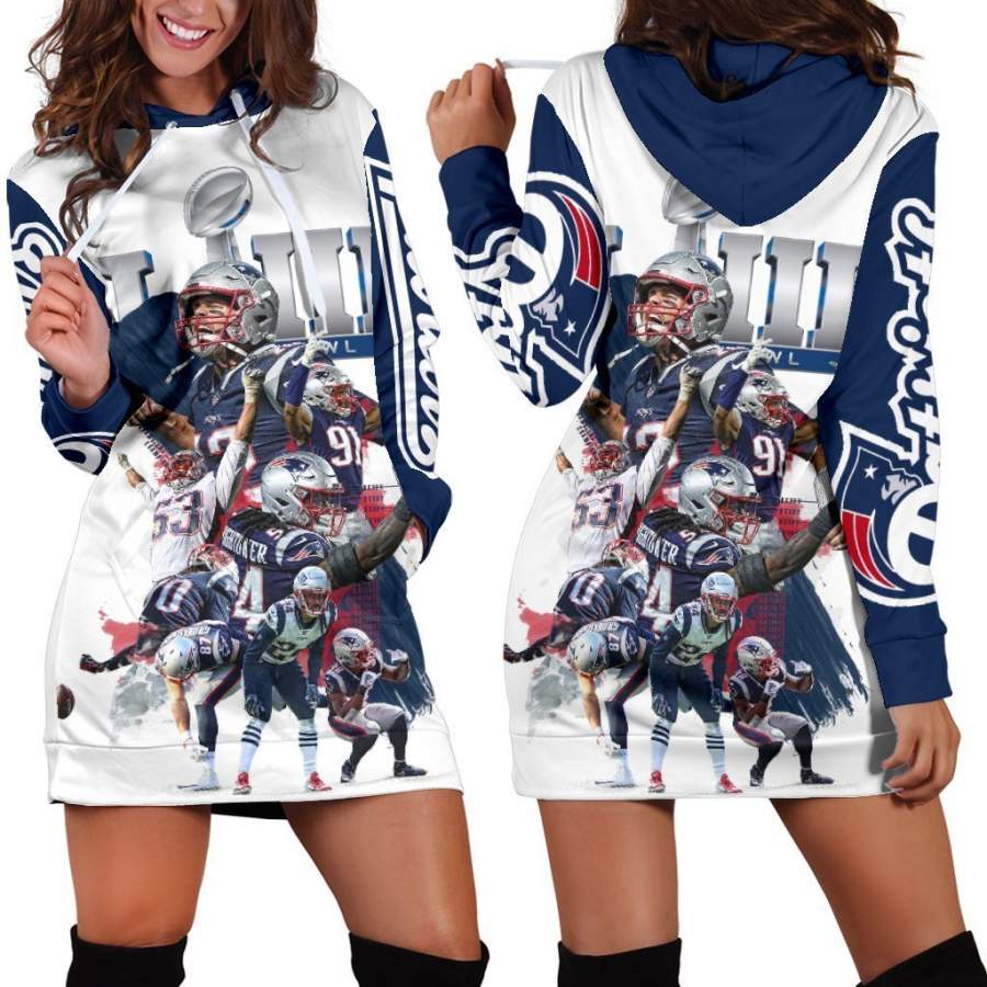 New England Patriots Super Bowl Champions Hoodie Dress