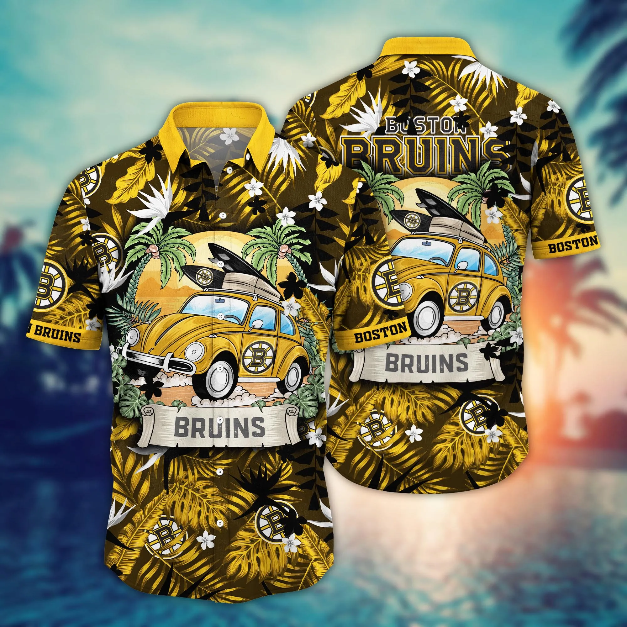 Boston Bruins Nhl Hawaiian Shirt Sun Showerstime Footballing Event Shirts