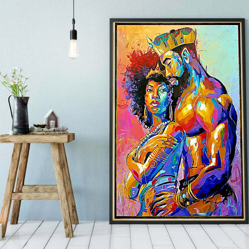 South Africa Custom Canvas Prints Attractive Black Poster Art Prints Print Black Woman African Men Pretty Wall Art Home Decoration