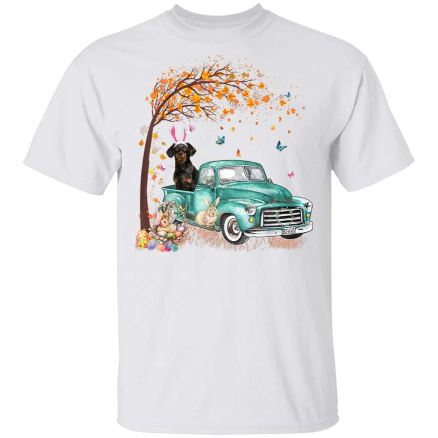 Dachshund Ear Costume Rabbit Eggs Vintage Retro Truck TShirt