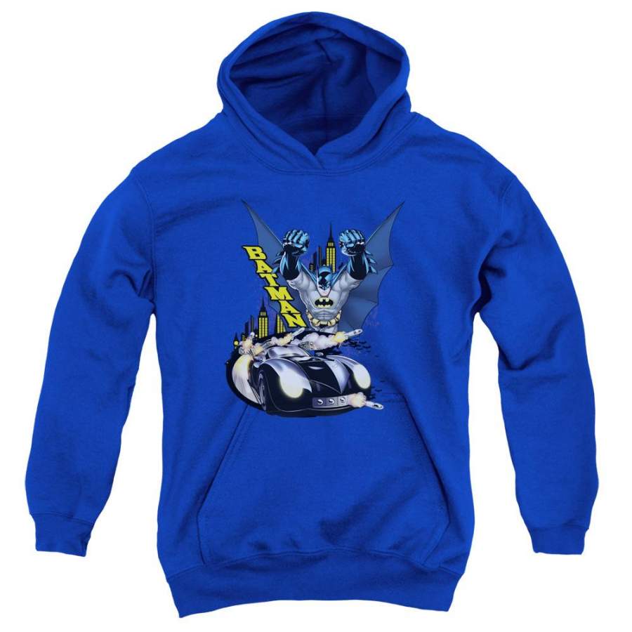 Batman – By Air & By Land Youth Pull Over Hoodie