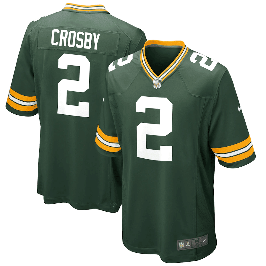 Mason Crosby Green Bay Packers Game Green 3D Jersey