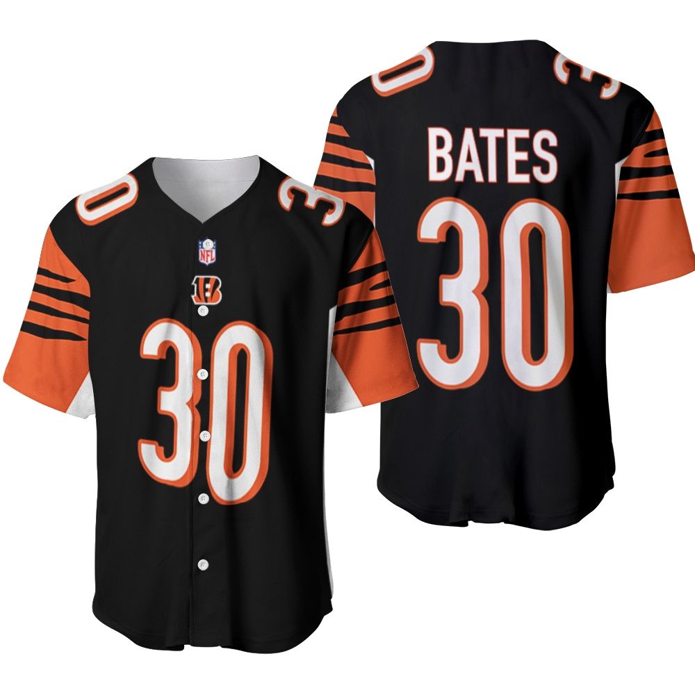 Cincinnati Bengals Jessie Bates #30 Great Player NFL American Football Black 2019 3D Designed Allover Gift For Bengals Fans Baseball Jersey