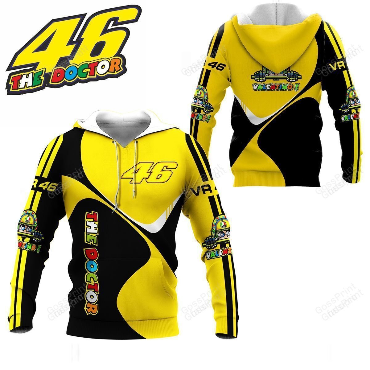 3D ALL OVER VR46 YZ SHIRTS VER 17