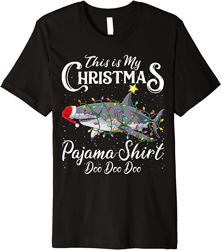 This Is My Christmas Shark Pajama Doo Doo For Boys Funny Premium T-Shirt