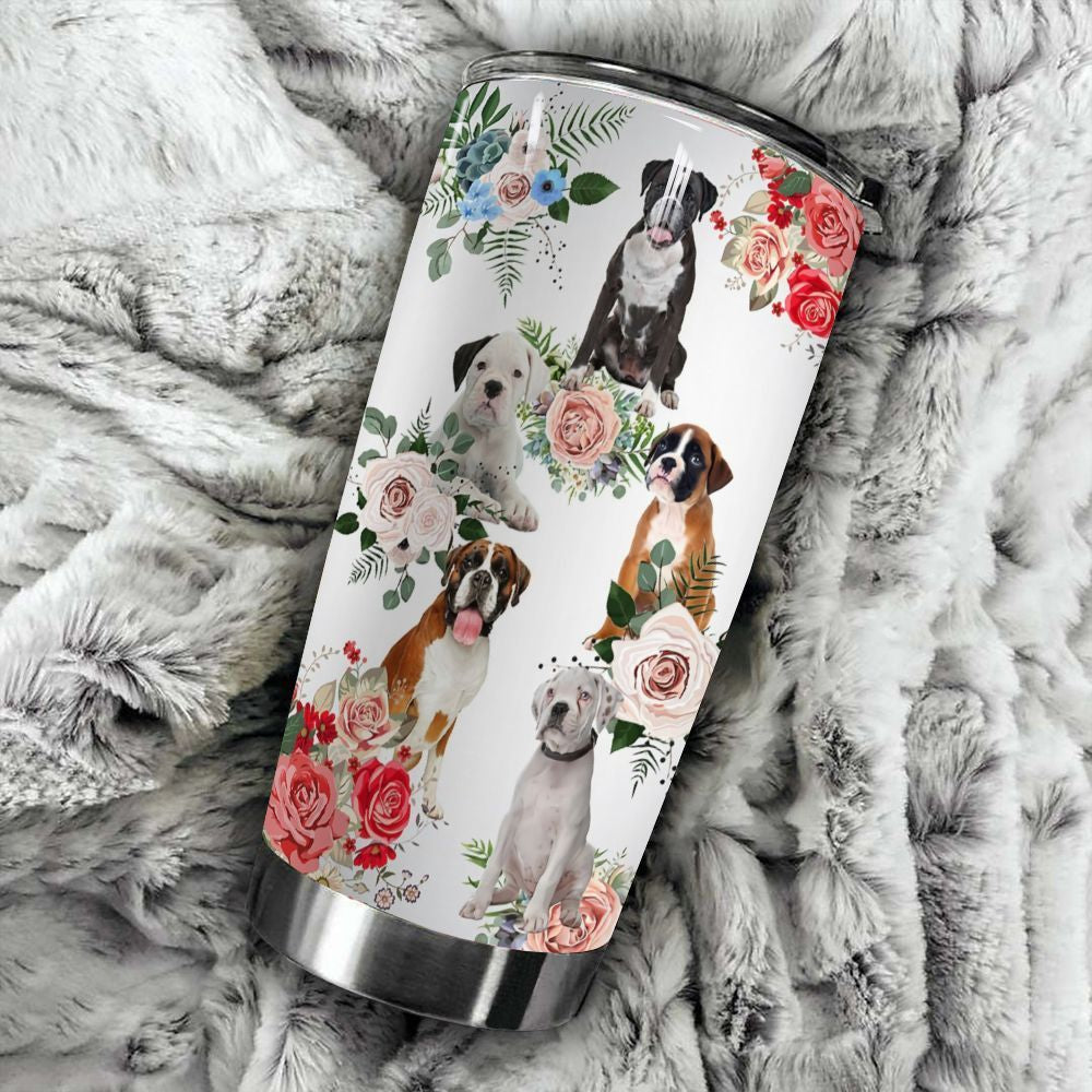 Boxer Flowers Nta020398 Tumbler