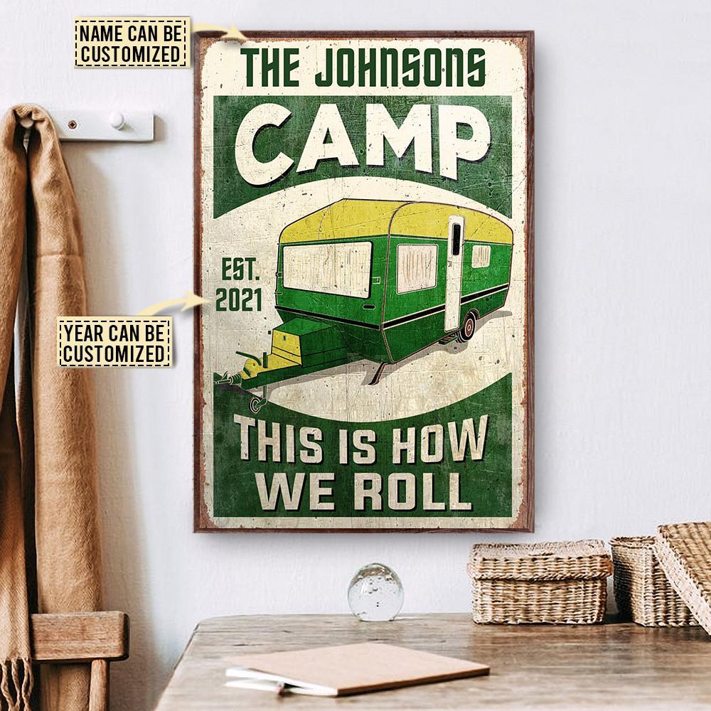 Aeticon Gifts Personalized Camp Camper This Is How Canvas Mom Dad Gift Home Decor