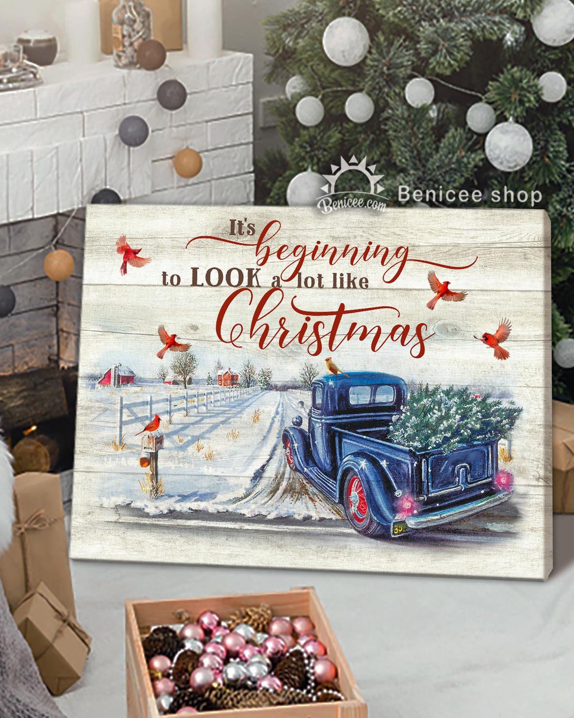 Benicee Top 15 Christmas Decor Wall Art Canvas – It’S Beginning To Look A Lot Like Christmas