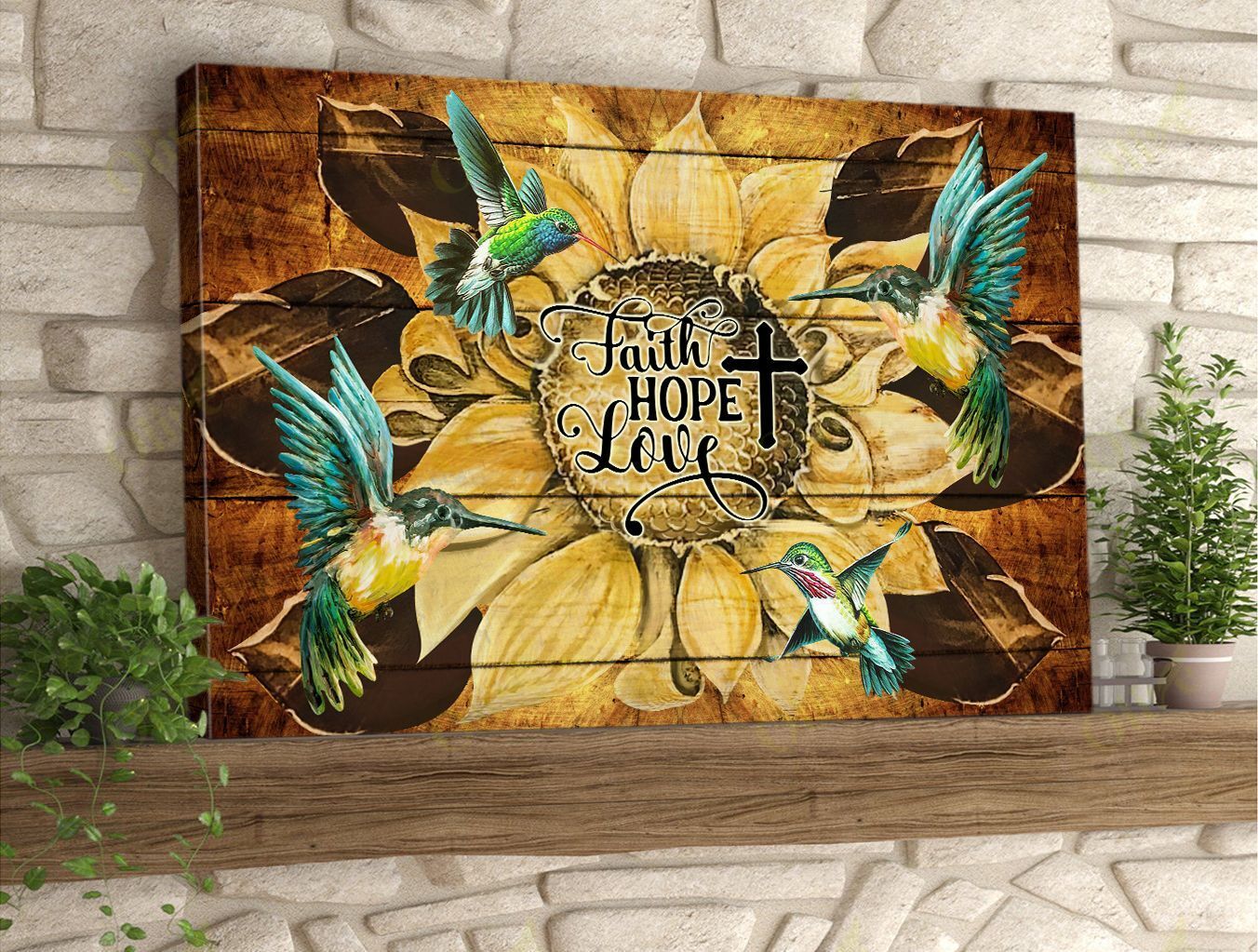 Jesus And Hummingbird – Faith Hope Love Easter Canvas And Poster | Wall Decor Visual Art