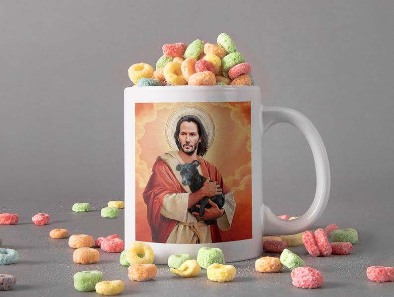 White Mug The Immortal John Wick And Daisy Puppy Mug Keanu Reeves Mug Hit Man Mug Renaissance Style Mug Premium Sublime Ceramic Coffee Mug H99