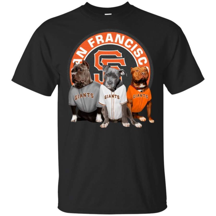 Pit bull Dog And San Francisco Giants Fan Shirt HT208