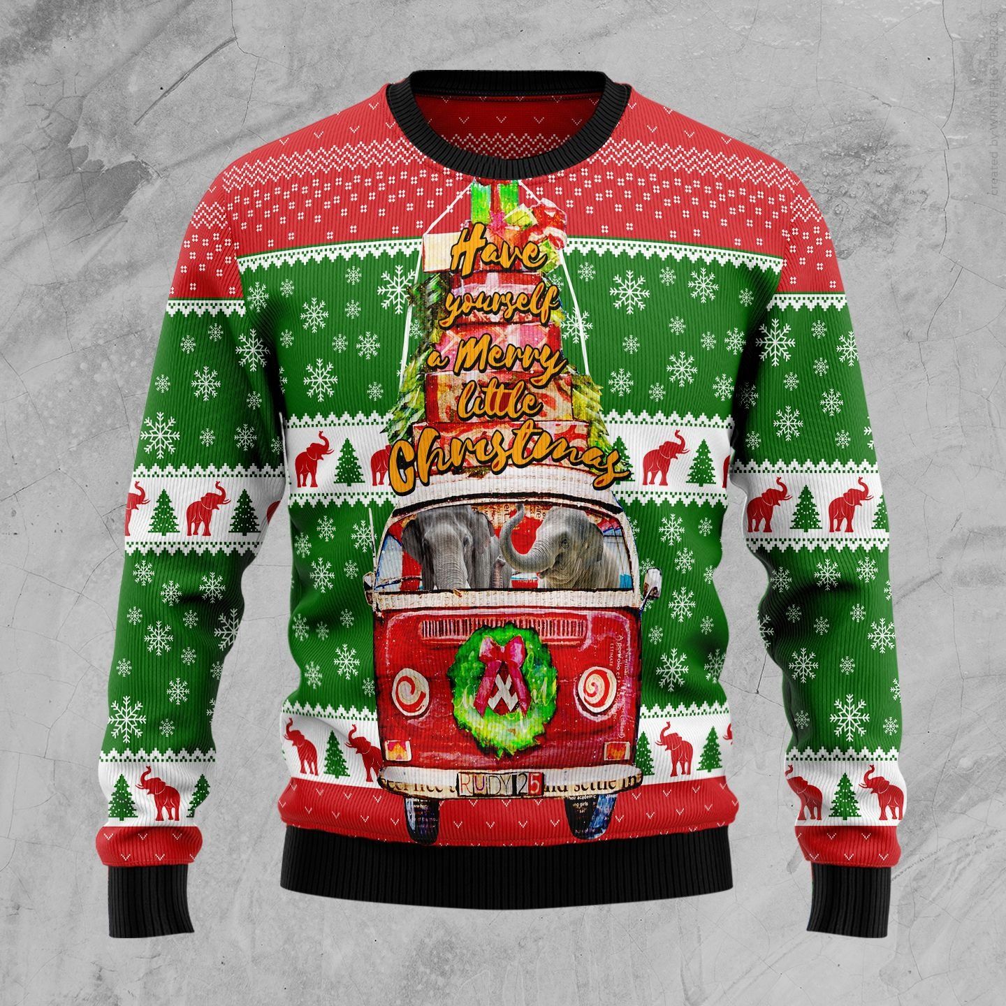 Elephant Ugly Christmas Sweater