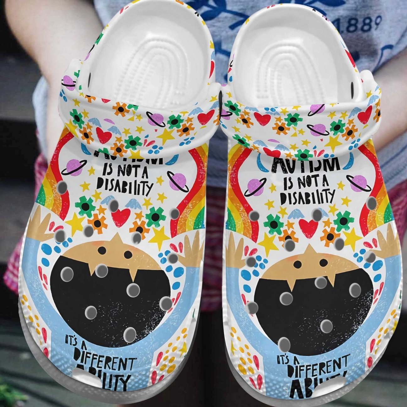 Autism Personalized Clog, Custom Name, Text, Color, Number Fashion Style For Women, Men, Kid, Print 3D A Different Ability 4