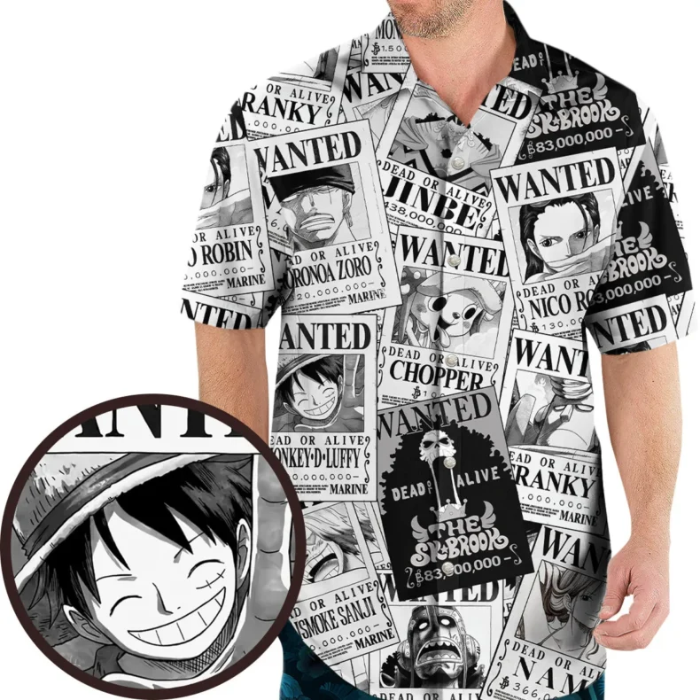 Aloha Strawhat One Piece Button Up Hawaiian Shirt