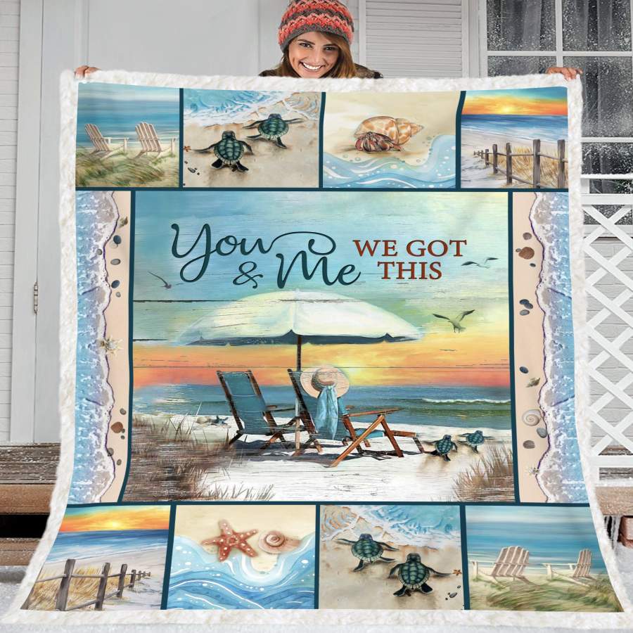 You And Me We Got This Gift For Wife Turtle Blanket