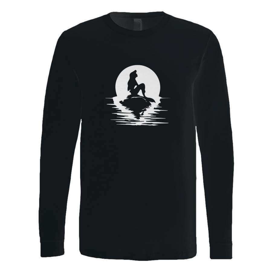 ariel little mermaid waiting eric Long Sleeve T-Shirt Tee