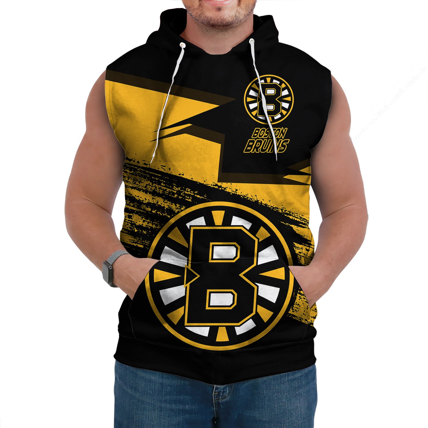 Boston Bruins Sleeveless Hoodie A27