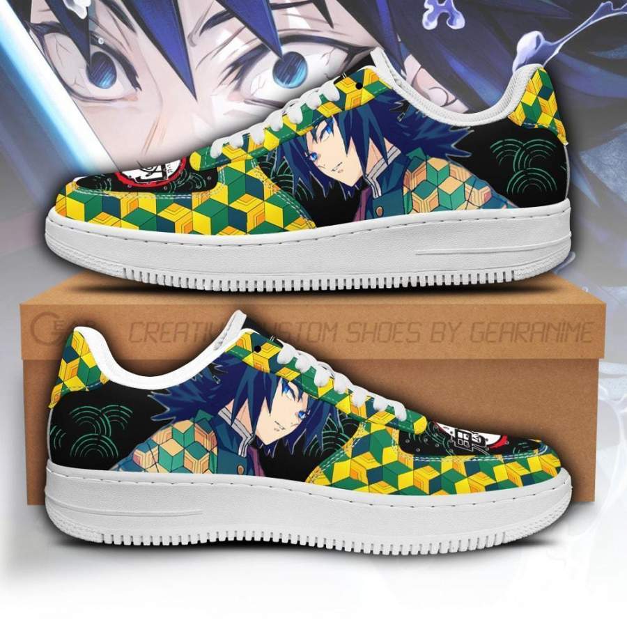 Giyu Air Sneakers Custom Demon Slayer Anime Shoes Fan PT05