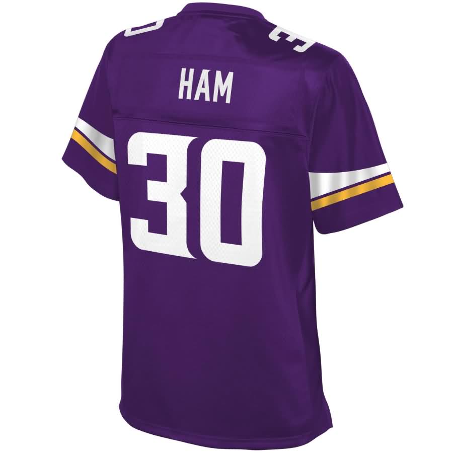 C.j. Ham Minnesota Vikings NFL Pro Line Womens Team Color Jersey – Purple