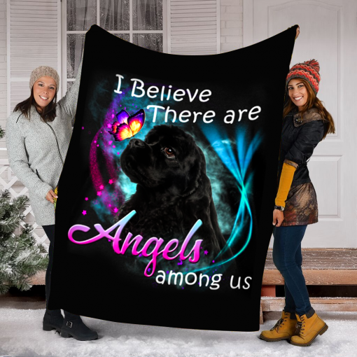 Belgian Shepherd Angels Dog Fleece Blanket