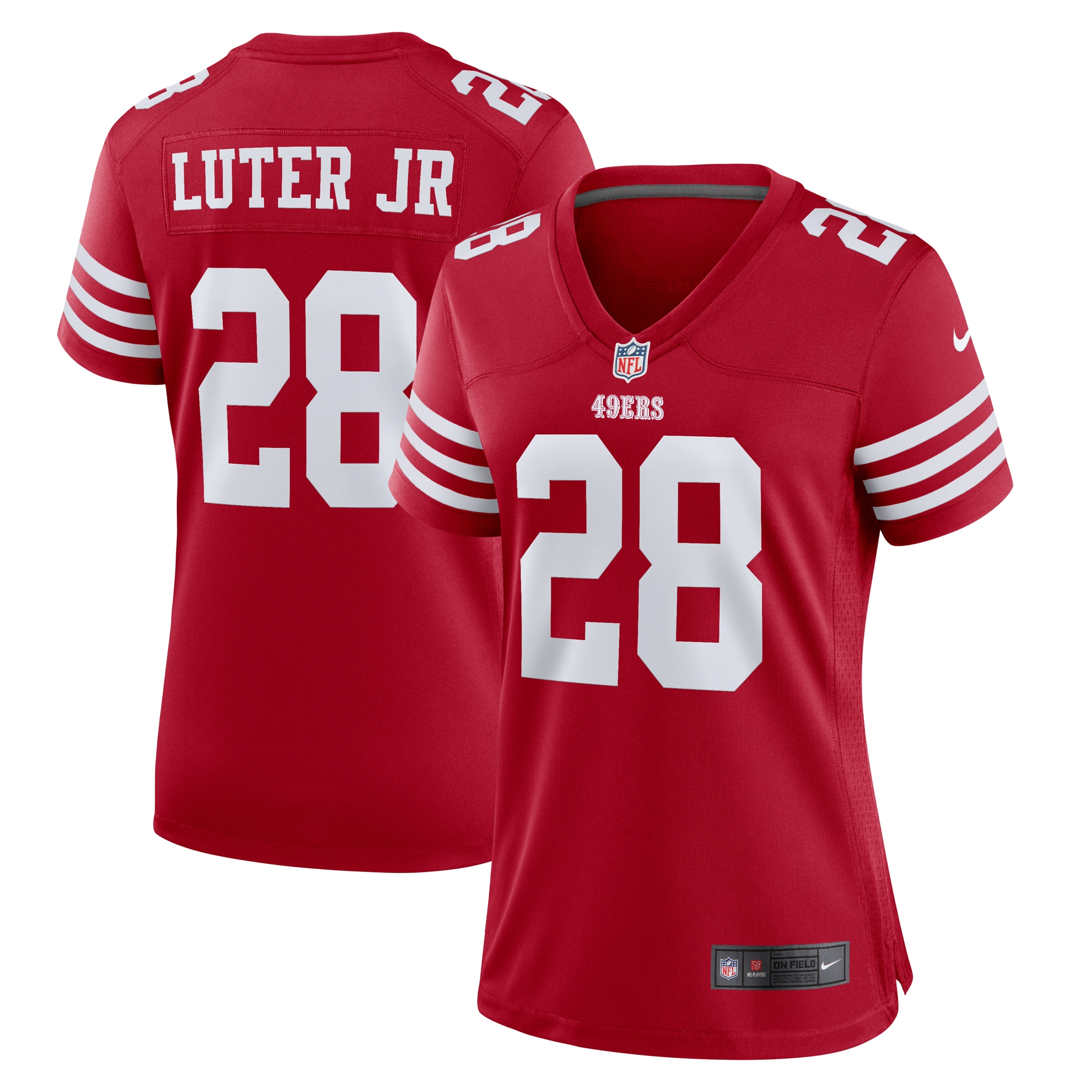 Women’s San Francisco 49ers Darrell Luter Jr.  Scarlet  Game Jersey