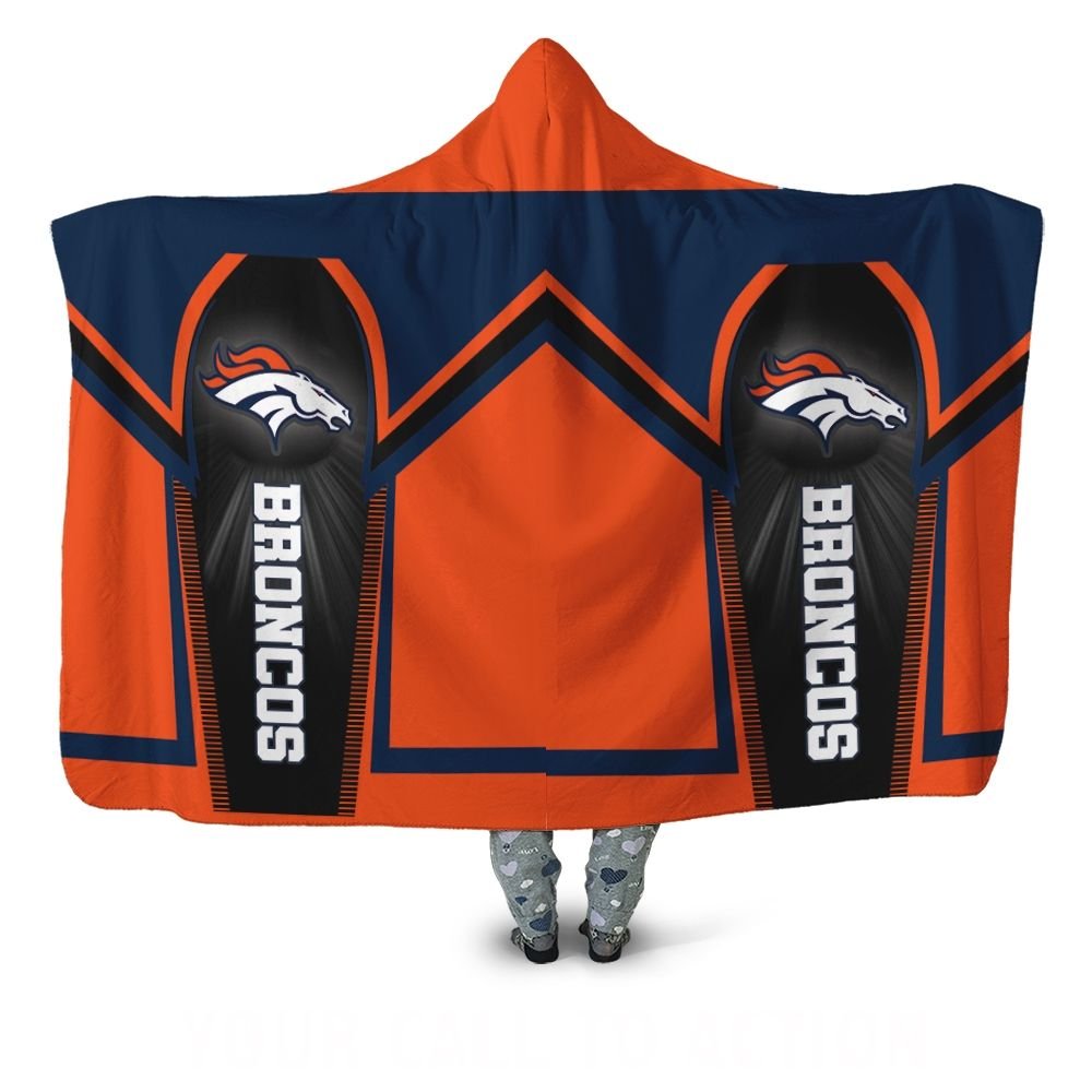 Denver Broncos For Fans Gift For Fan 3D Full Printing Hooded Blanket