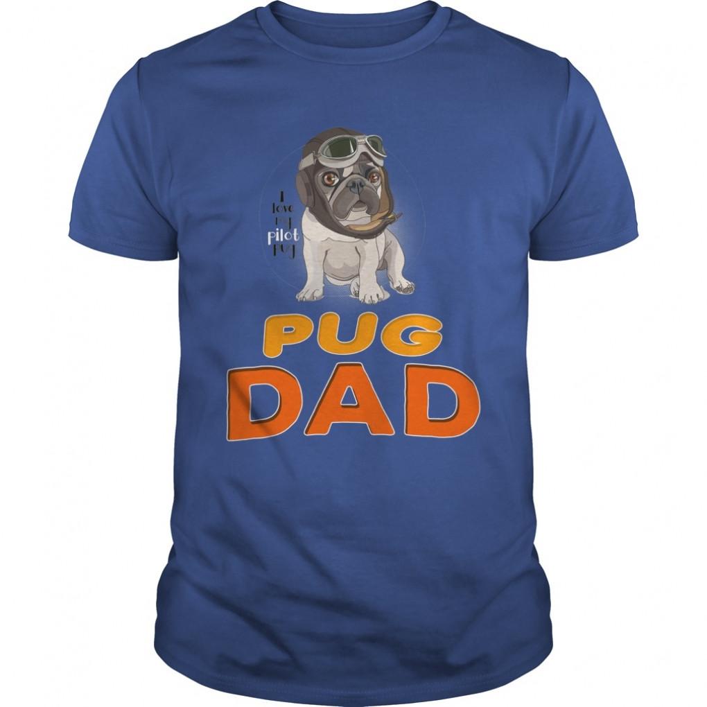 Puppy Pug In A Leather Pilot Mom Guys Tee 861726891