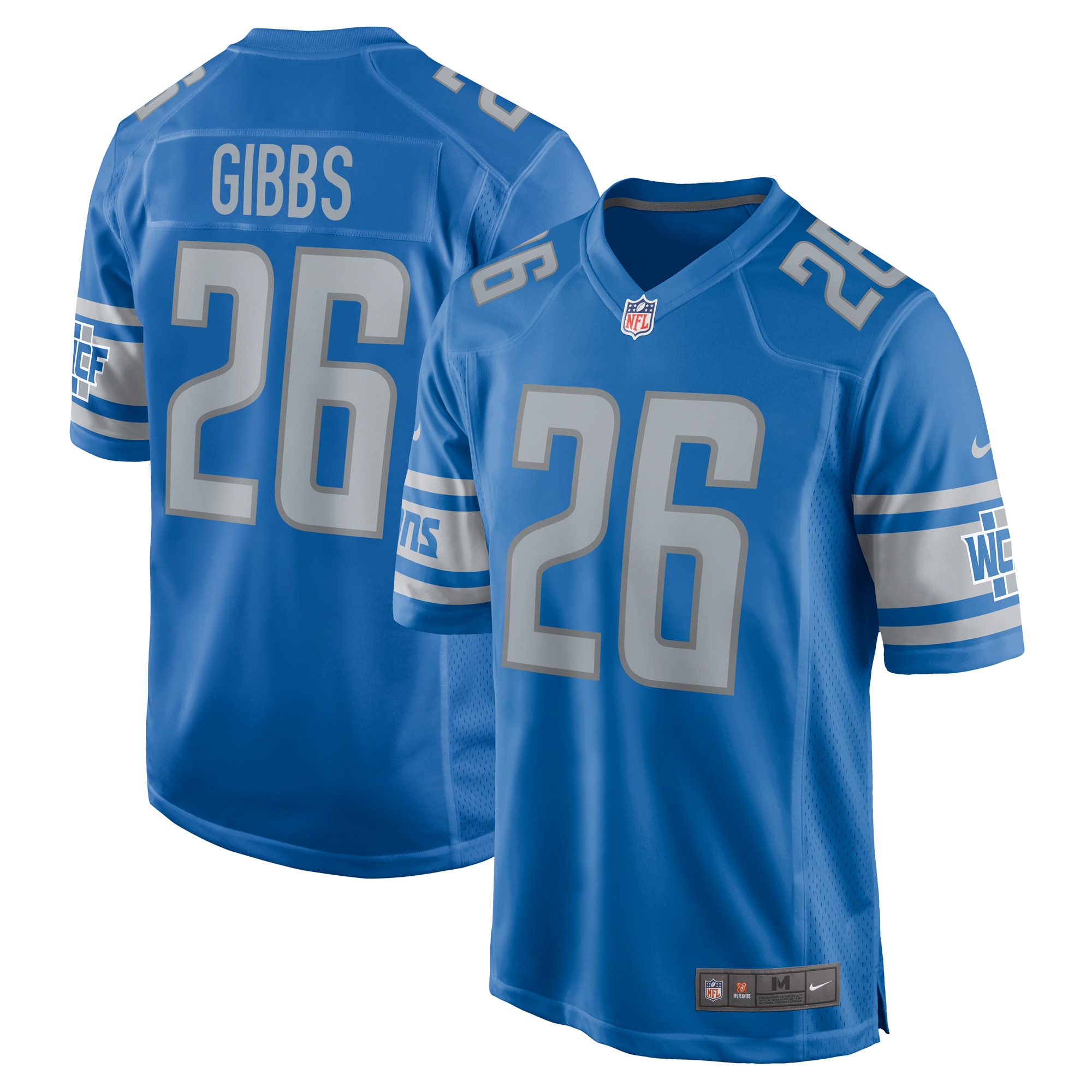 Jahmyr Gibbs Detroit Lions 2023 NFL Draft First Round Pick Game Jersey – Blue