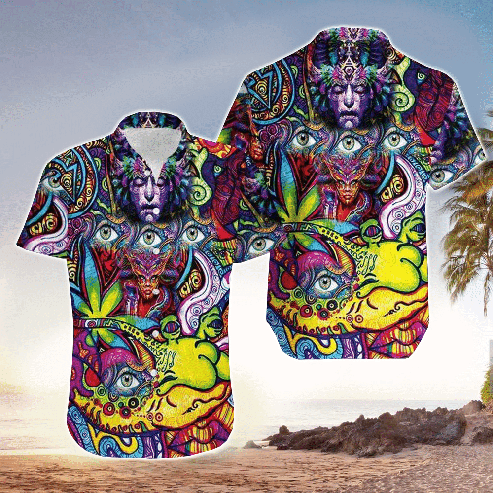 Hippie Eyes Art Color Hawaii Shirt Aloha Ha14576