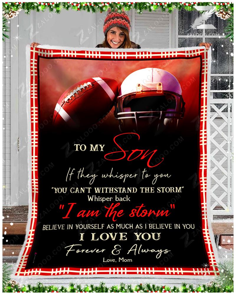 Football To My Son – I Love Youred Quilt Blanket Ep1225