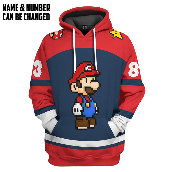 Waybackapparel Mario Sports Custom Name Custom Number 3D All Over Printed