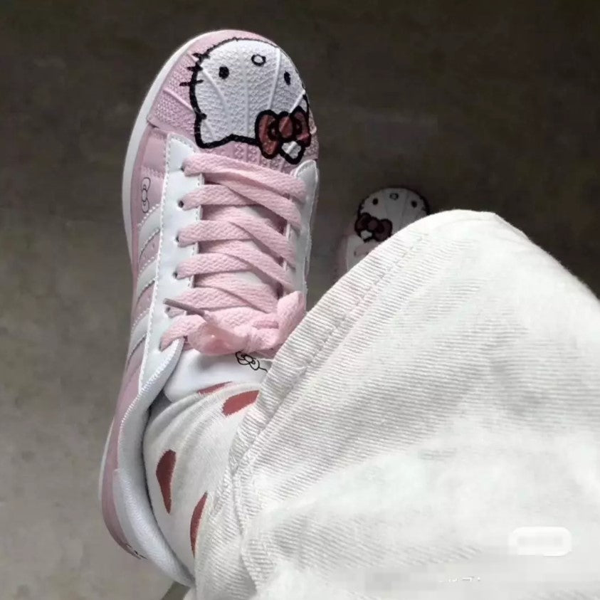 Pink Blue Cute Aesthetic Sneakers Kitten