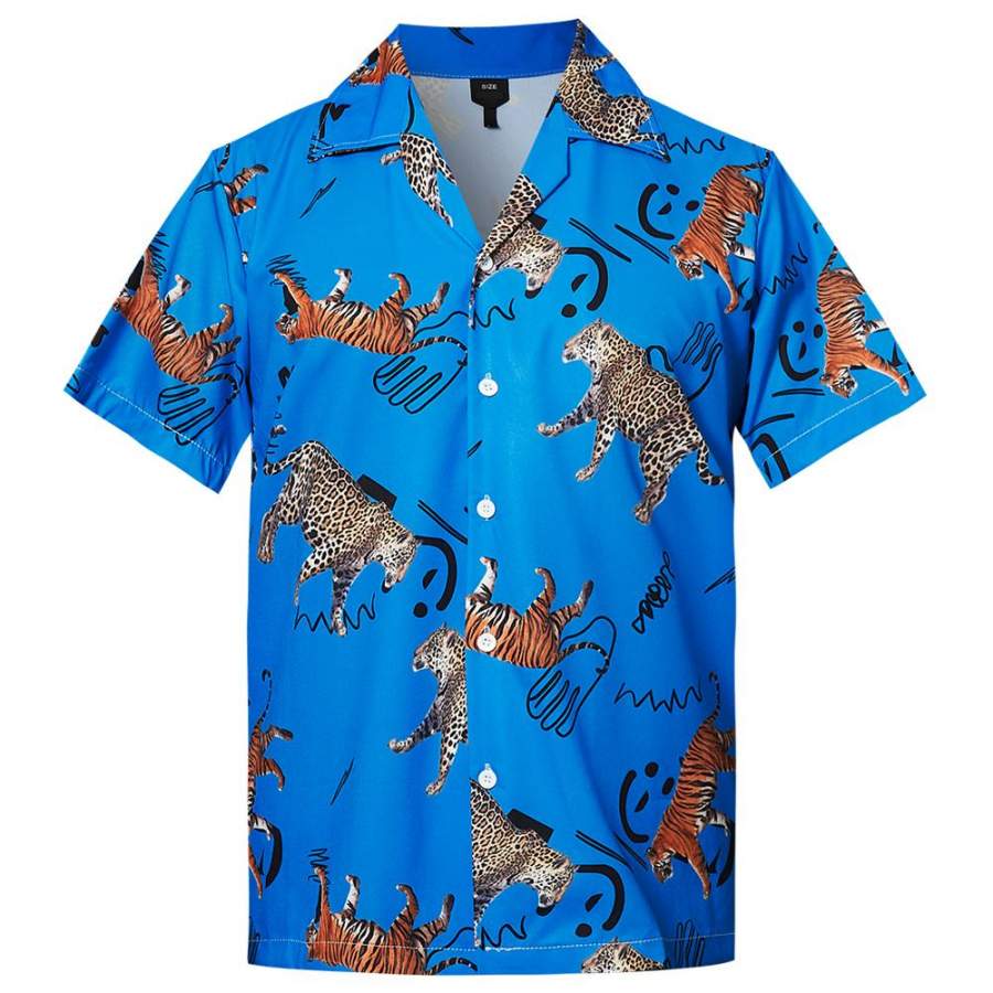 Hawaii Shirt Leopard Tiger Printing Ha40975