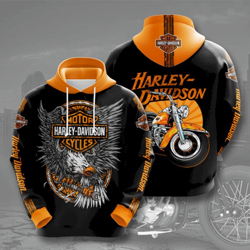 Motor Harley Davidson Eagle 3D Hoodie N98