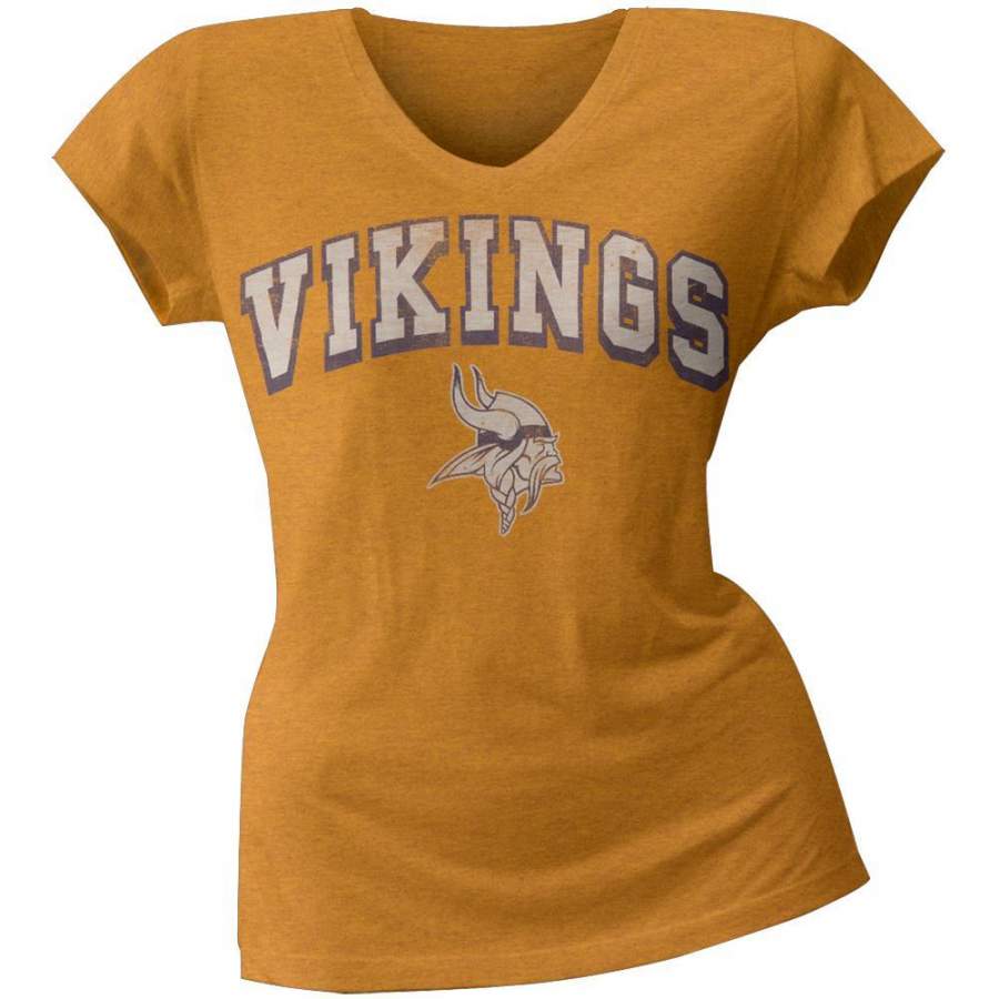 Minnesota Vikings – Scrum Logo Premium V-Neck T-Shirt