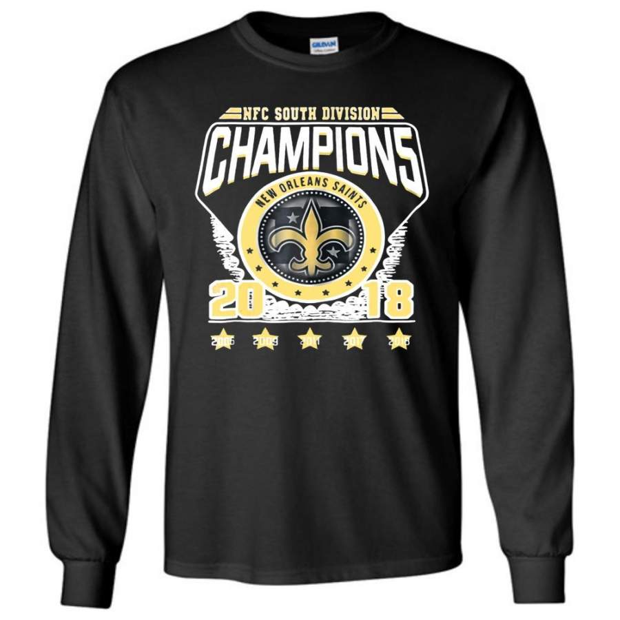 NFC South Division Champions 2018 New Orleans Saints Long T-shirt