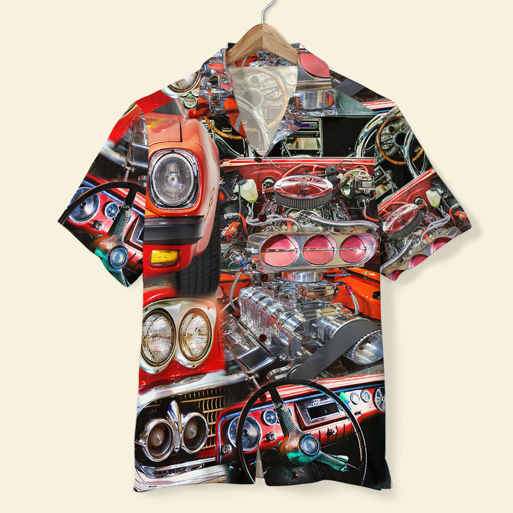 Muscle Car Hawaii Shirt Engine Pattern Ha73950