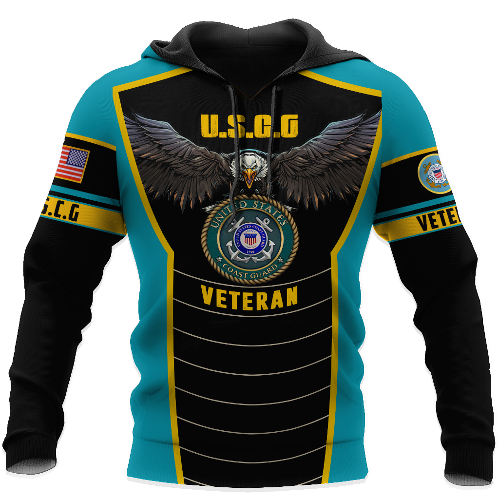 U.S Coast Guard veteran Eagle Pride design 3d print shirts VP21012103