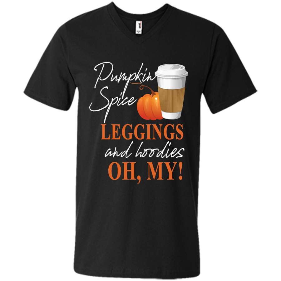 Pumpkin Spice Leggings And Hoodies – Canvas Unisex V-Neck Shirt