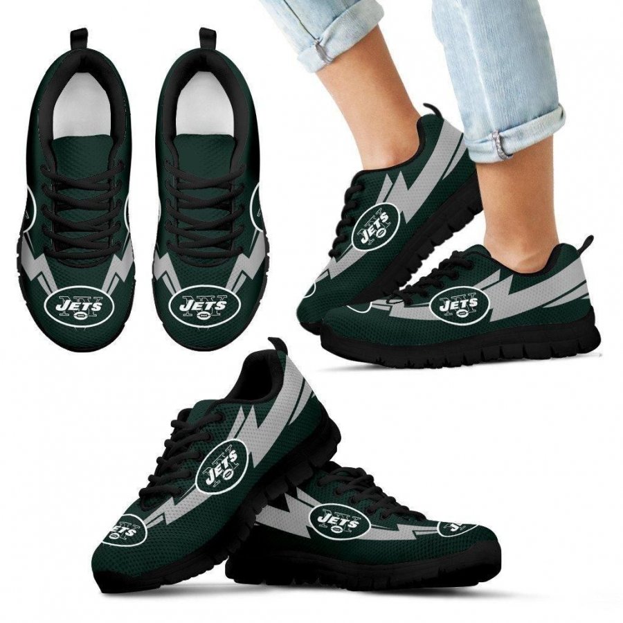 Three Amazing Good Line Charming Logo New York Jets Sneakers #699