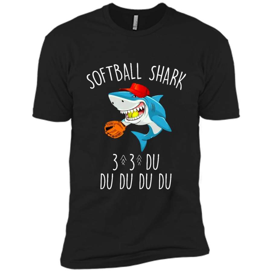 Softball Shark Du Du Du B – Canvas Unisex USA Shirt