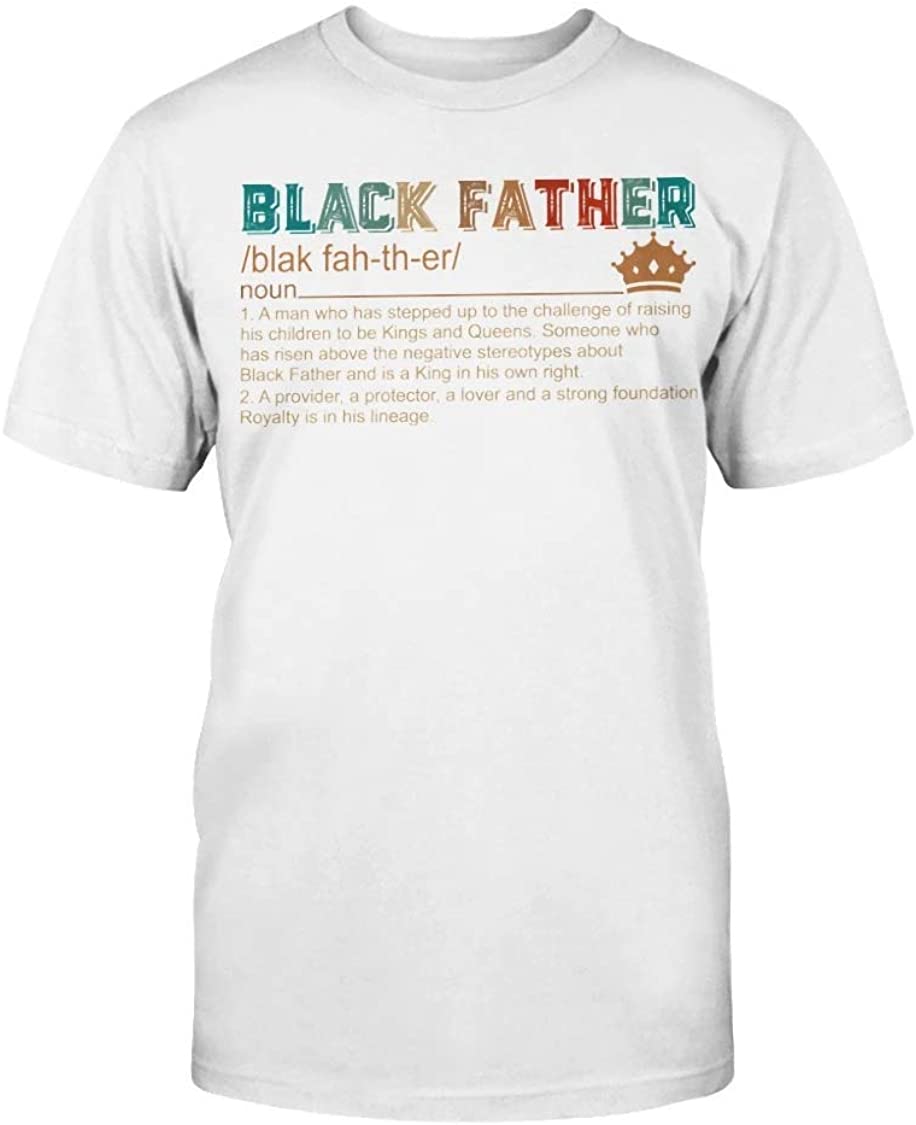 Black Father Vintage Funny Gift for Dad T-Shirt