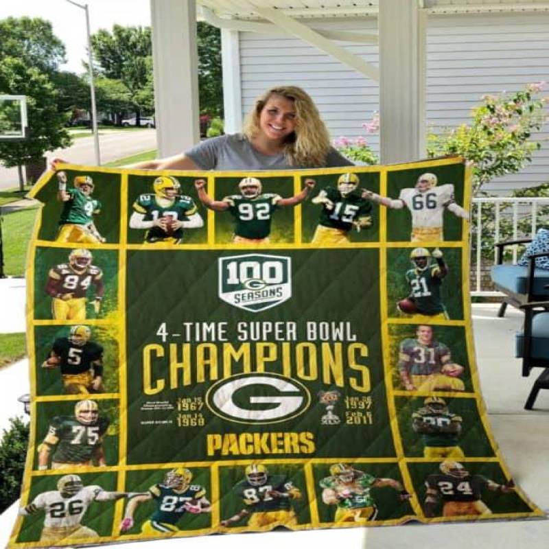 Green Bay Packers Quilt Blanket 01