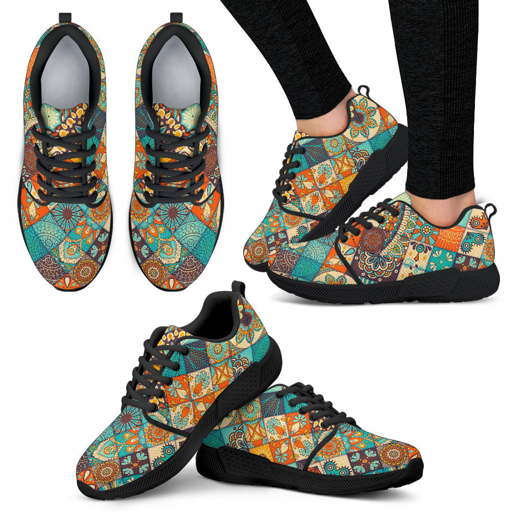 Vintage Mandala Bohemian Pattern Print Women’S Athletic Shoes