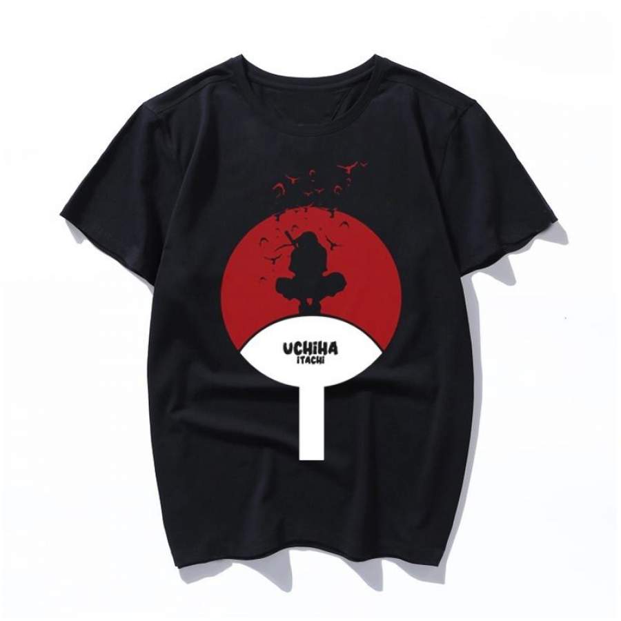 itachi uchiha aclan Women Harajuku Black T Shirt Printed Tshirt Korean Style Streetwear Tops Aesthetic Camisas Mujer Tee