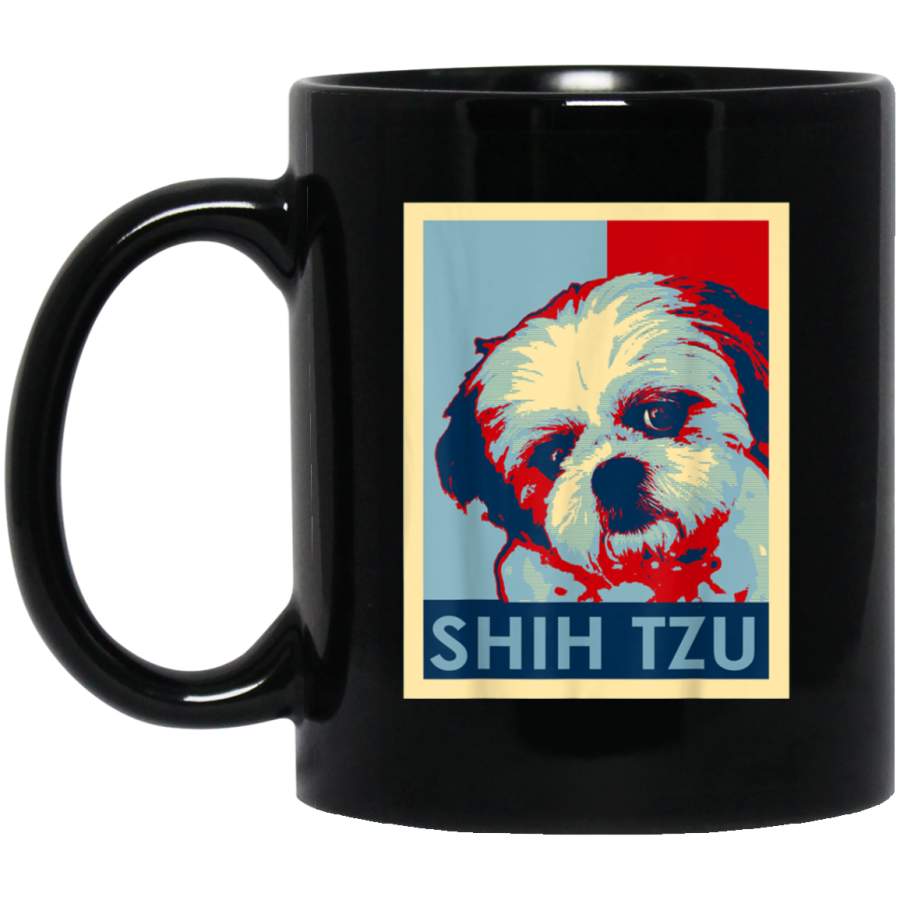 Vintage Shih Tzu 11 oz 15 oz Mug Black